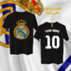 شعار ريال مدريد بالأحرف العربية مع اسم ورقم