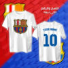 شعار برشلونة بالأحرف العربية مع اسمك ورقمك