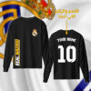 شعار ريال مدريد مع اسم ورقم
