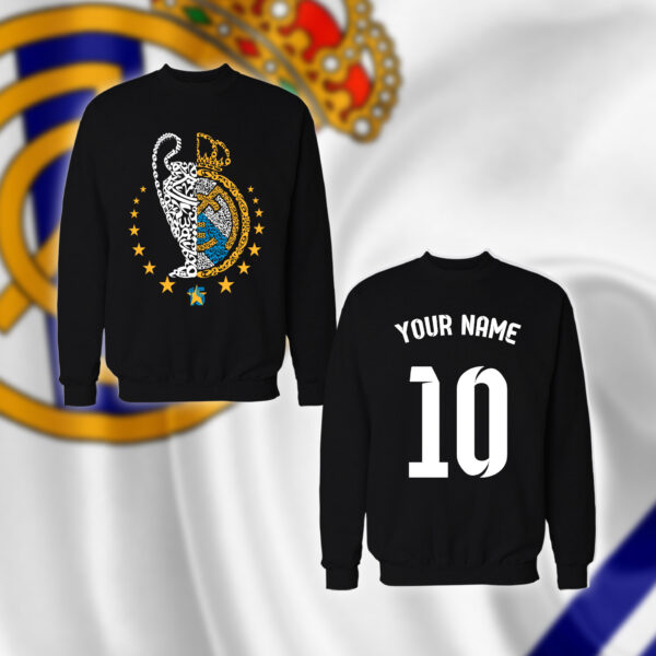 ريال مدريد بالأحرف العربية مع اسم ورقم