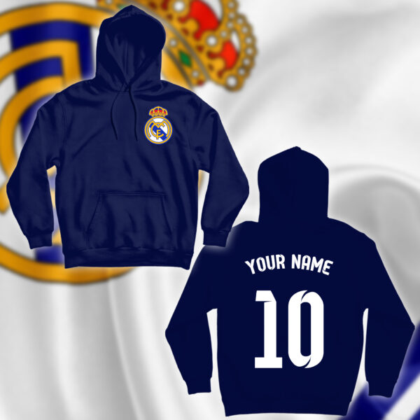 شعار ريال مدريد مع اسم ورقم