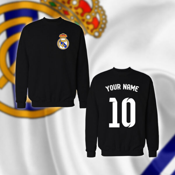 شعار ريال مدريد مع اسم ورقم