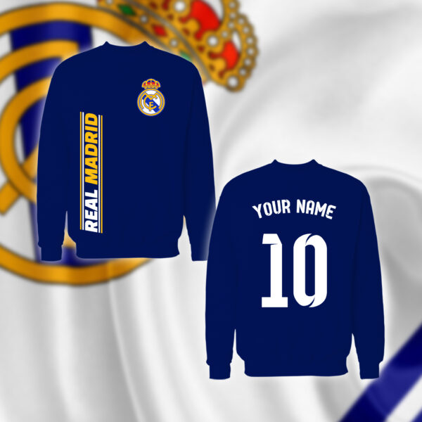 شعار ريال مدريد مع اسم ورقم