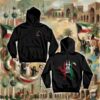 171-hoodie-black معالم الكويت بالأحرف العربية - جهتين