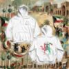 172-hoodie-white معالم الكويت بالأحرف العربية - جهتين
